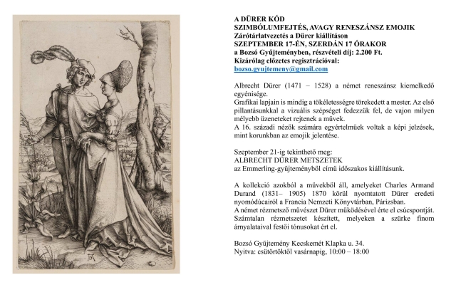 A DÜRER KÓD – Záró tárlatvezetés