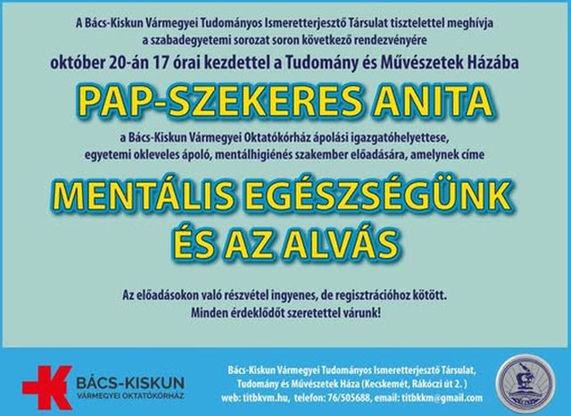 Nincs fontosabb az egészségünknél!