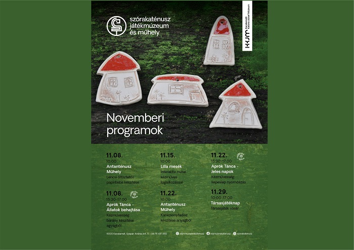 A Szórakaténusz Játékmúzeum novemberi programjai