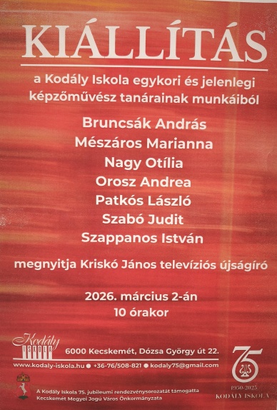 Művésztanárok kiállítása a kecskeméti Kodály Iskolában