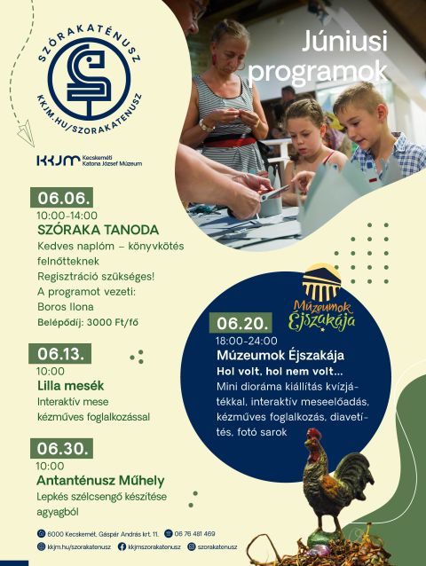 Júniusi programok a Szórakaténuszban